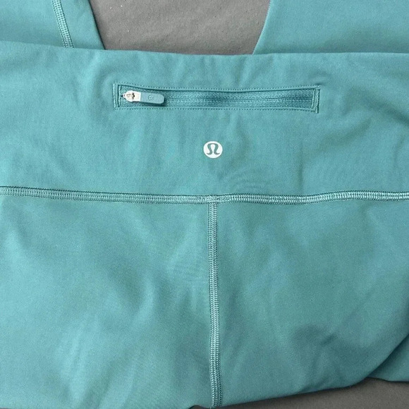 Lululemon Women Speed Wunder MR Crop Tight 23” LW6BLFS DPCV Teal Blue Size 10 - Picture 12 of 13